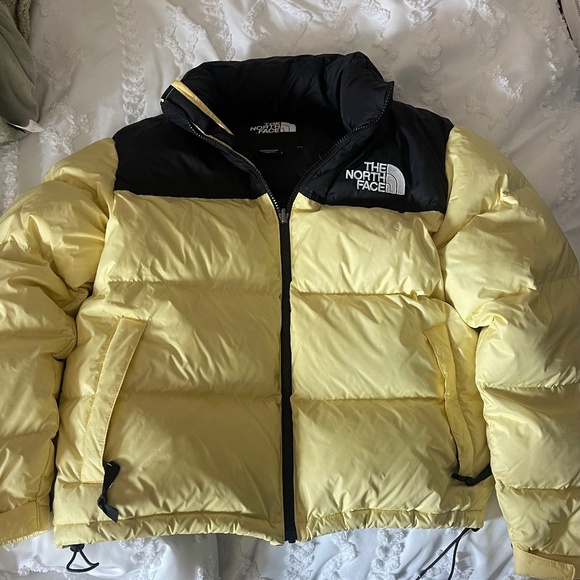 The North Face 1996 Retro Nuptse puffer jacket in yellow and black #pufferjacket - Picture 1 of 1